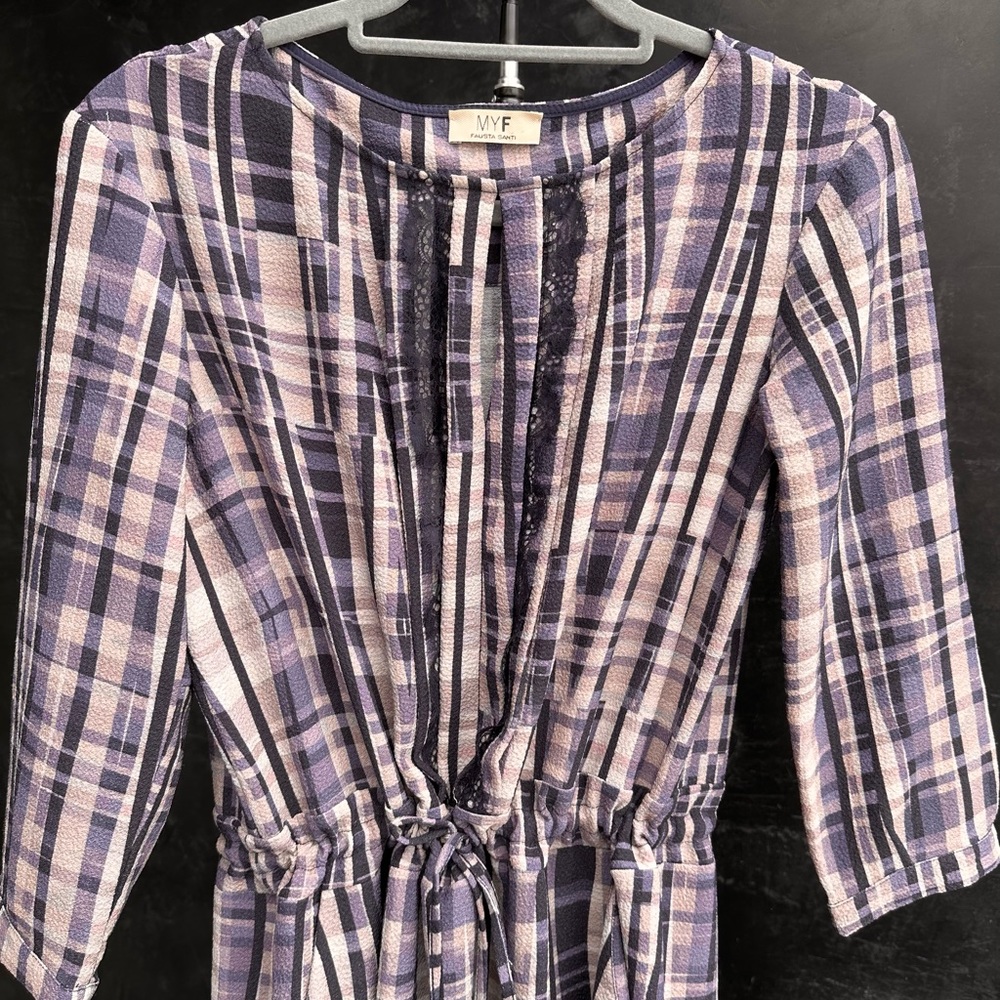 Maxi Plaid Dress, Size M